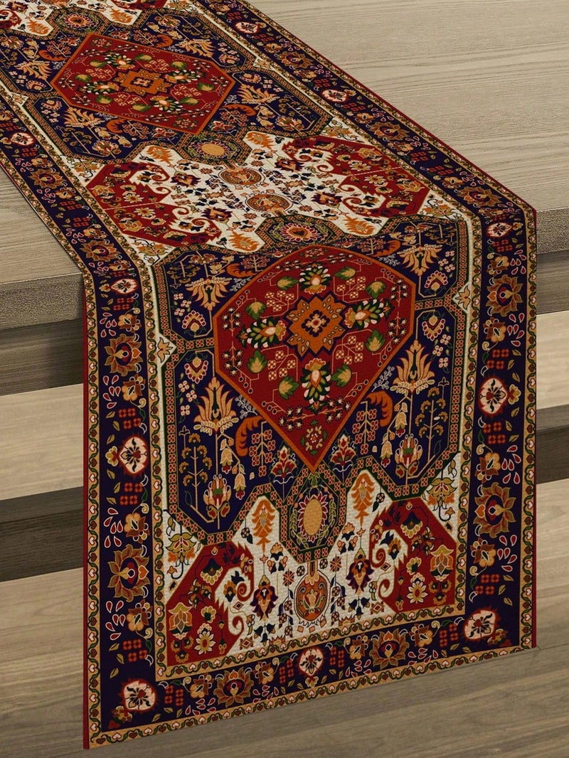 زينة رمضان مفرش طاولة تراثي شرقي مقاس 183×33 سم – زينه رمضان للمنازل و الحفلات - Image 3